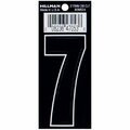 Hillman Die-Cut Number, Character: 7, 3 in H Character, Black/White Character, Black Background, Vinyl 839624